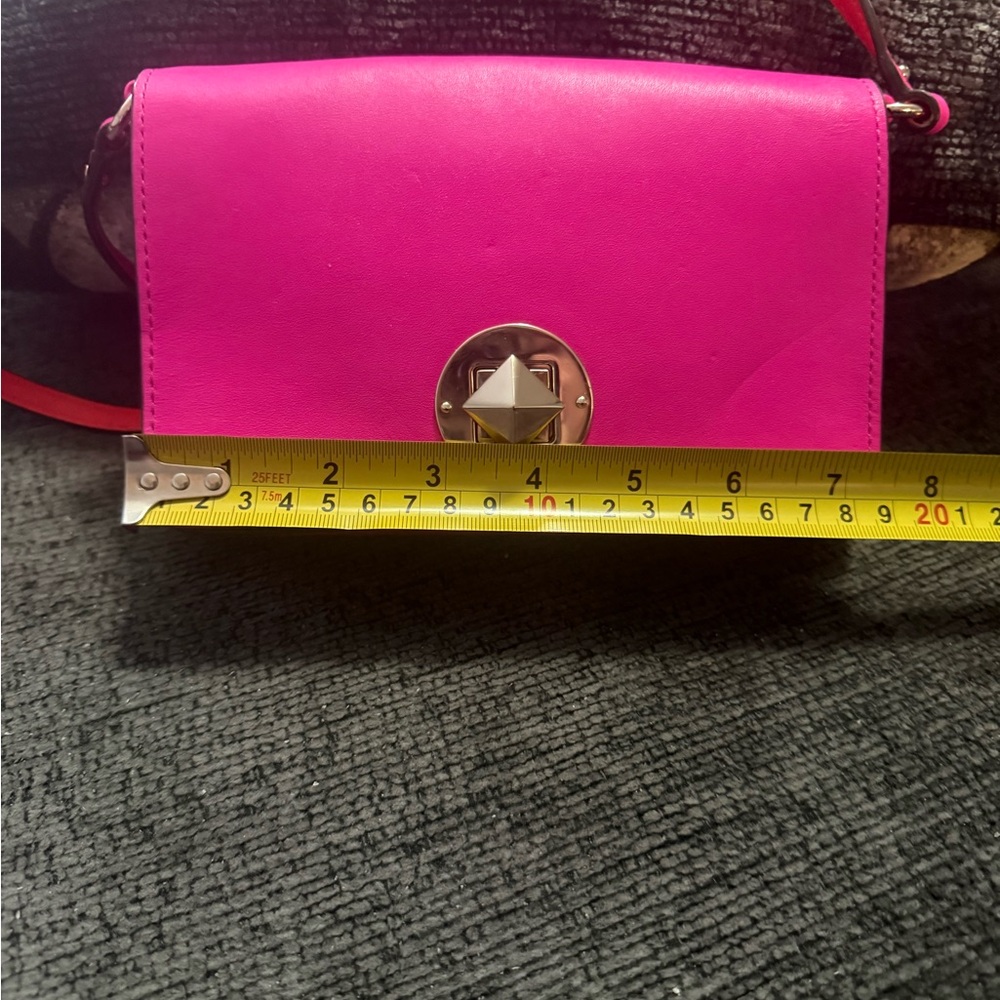 Kate Spade New York Pink Leather Turnlock Flap Crossbody Bag - Picture 6 of 13